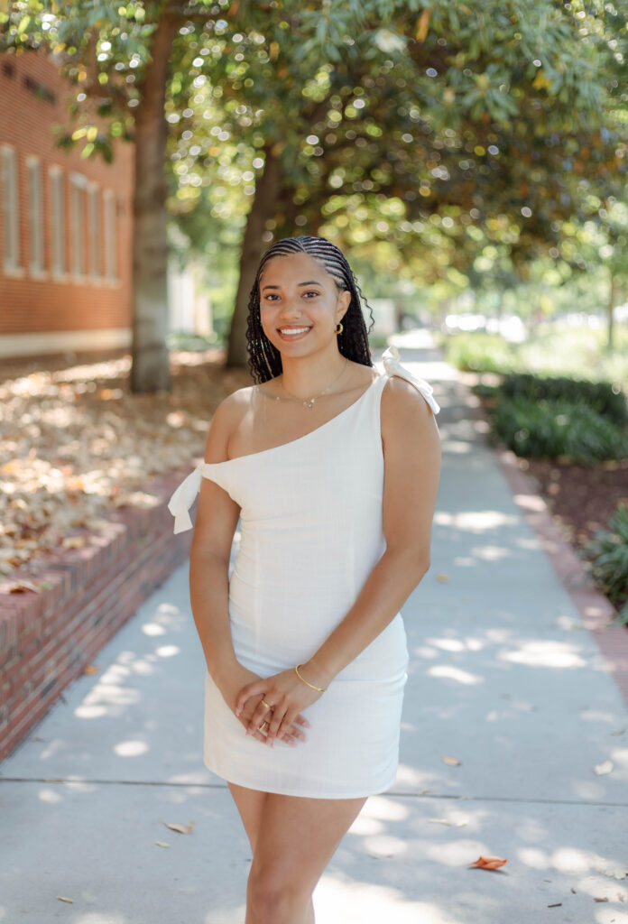 Augusta University graduate posing for photo session in Augusta, Georgia
