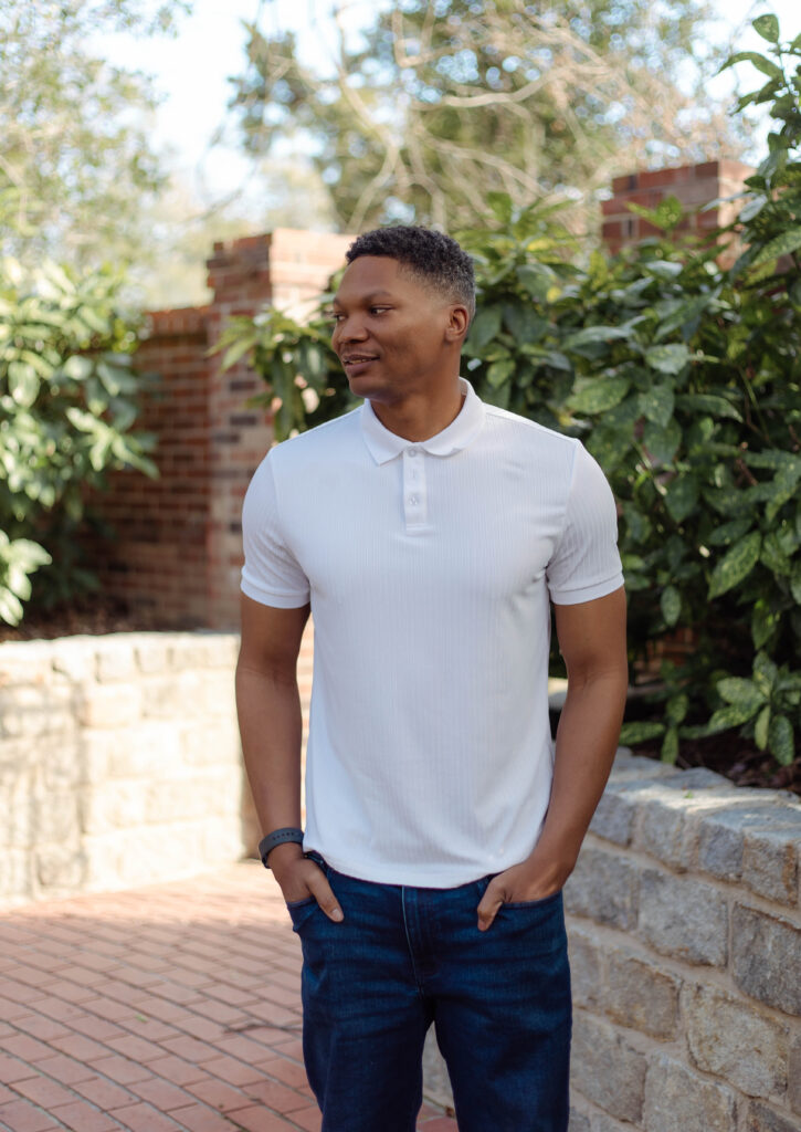 Portrait of a man posing for photo session in Augusta, Georgia