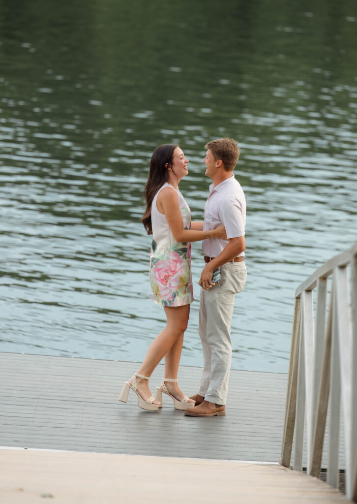 Couple happy after proposal